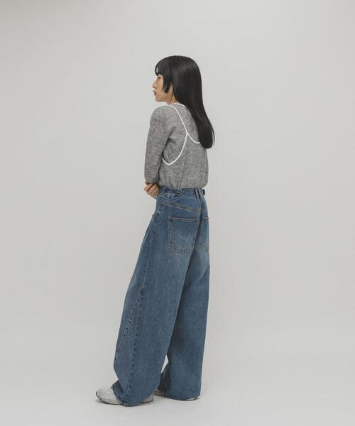 KBF（ケイビーエフ）の「バイカラーキャミレイヤードニット（ニット/セーター・レディース・ホワイト/グレー/ピンク・ONE）」の11枚目の写真