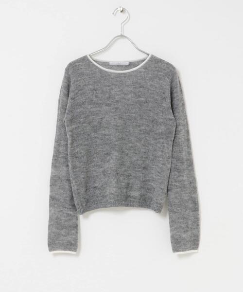 KBF（ケイビーエフ）の「バイカラーキャミレイヤードニット（ニット/セーター・レディース・ホワイト/グレー/ピンク・ONE）」の8枚目の写真