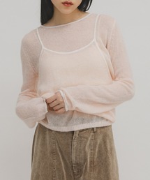 KBF | バイカラーキャミレイヤードニット(ニット/セーター)