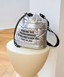 coen | 【再入荷・新色登場】ロゴ刺繍 幾何柄 キルト巾着ショルダーバッグ(ショルダーバッグ)