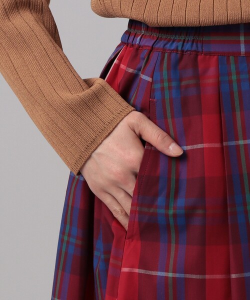 ハンドメイド作家タータンチェック タックスカート sorasneedlework ハンドメイド作家タータンチェック タックスカート