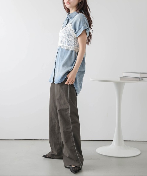 La-gemme(ラジェム)の「サイドレースライントラックパンツ(その他パンツ・レディース・ダークブラウン/ベージュ/ブラック・L/M)」の20枚目の写真