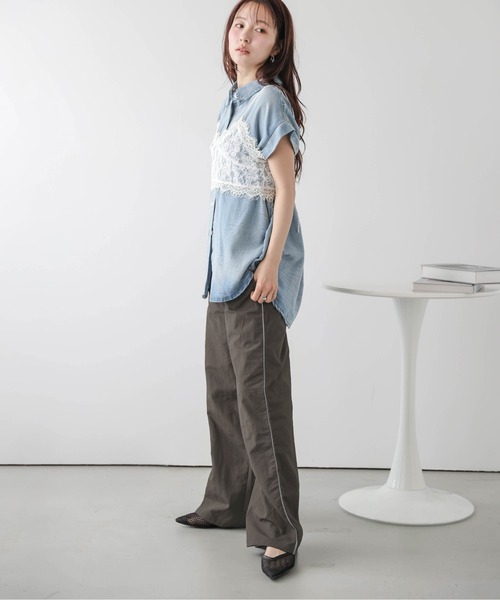 La-gemme(ラジェム)の「サイドレースライントラックパンツ(その他パンツ・レディース・ダークブラウン/ベージュ/ブラック・L/M)」の21枚目の写真