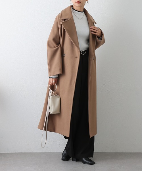 セール】テックウールラグランスリーブロングコート（チェスターコート