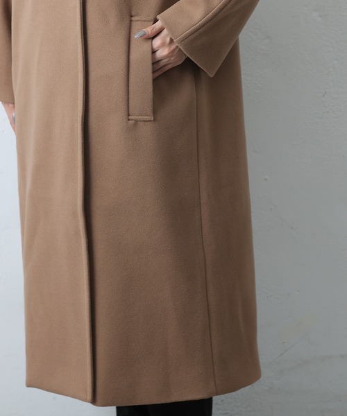 セール】テックウールラグランスリーブロングコート（チェスターコート
