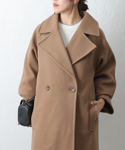 COLONY 2139（コロニートゥーワンスリーナイン）の「テックウールラグランスリーブロングコート（チェスターコート・レディース・ブラック/ベージュ/グレー・SMALL/MEDIUM）」の17枚目の写真