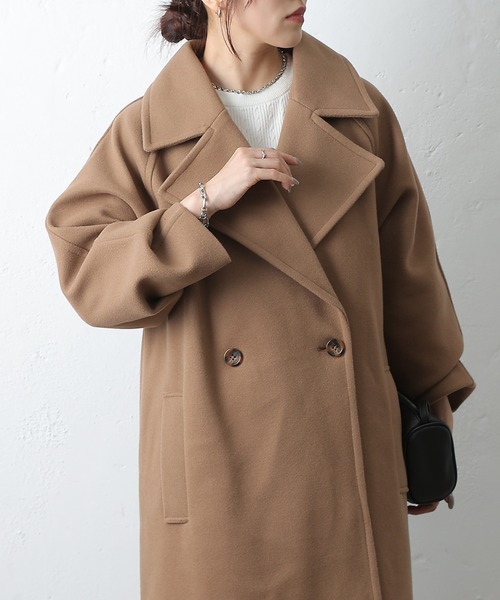 COLONY 2139（コロニートゥーワンスリーナイン）の「テックウールラグランスリーブロングコート（チェスターコート・レディース・ブラック/ベージュ/グレー・SMALL/MEDIUM）」の18枚目の写真