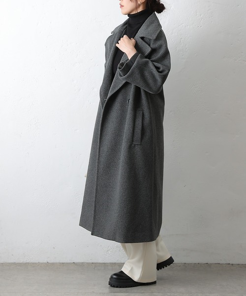 COLONY 2139（コロニートゥーワンスリーナイン）の「テックウールラグランスリーブロングコート（チェスターコート・レディース・ブラック/ベージュ/グレー・SMALL/MEDIUM）」の15枚目の写真