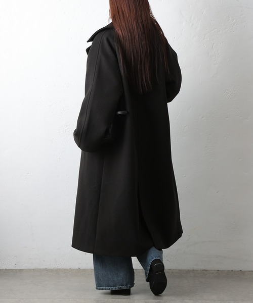 セール】テックウールラグランスリーブロングコート（チェスターコート