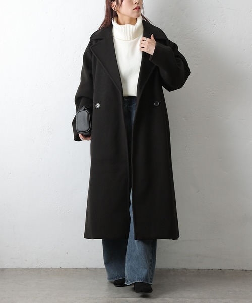 COLONY 2139（コロニートゥーワンスリーナイン）の「テックウールラグランスリーブロングコート（チェスターコート・レディース・ブラック/ベージュ/グレー・SMALL/MEDIUM）」の8枚目の写真