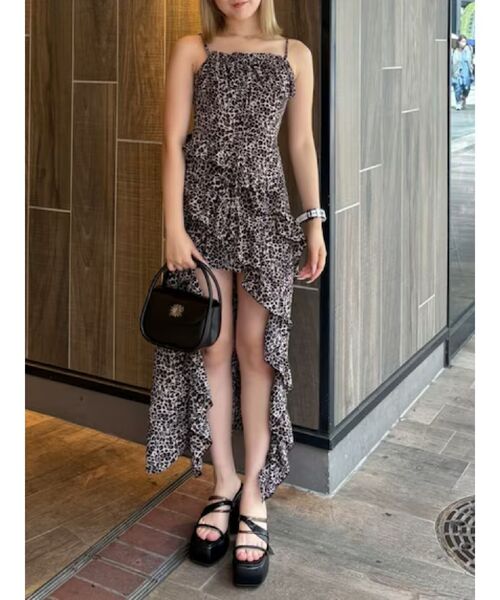 EVRIS（エヴリス）の「ギャザーアシンメトリーロングワンピース（ワンピース・レディース・ブラック/その他1・SMALL/MEDIUM）」の11枚目の写真