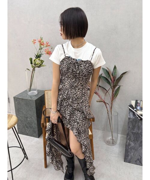 EVRIS（エヴリス）の「ギャザーアシンメトリーロングワンピース（ワンピース・レディース・ブラック/その他1・SMALL/MEDIUM）」の16枚目の写真