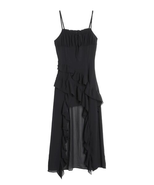 ギャザーアシンメトリーロングワンピース（ワンピース）｜EVRIS