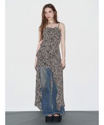 EVRIS | ギャザーアシンメトリーロングワンピース(ワンピース)