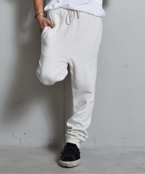 DOUBLE STEAL(ダブルスティール)の「ピグメント裏毛スウェットパンツ(スウェットパンツ・メンズ・オフホワイト/スミクロ/グレー・MEDIUM/LARGE/SMALL)」の11枚目の写真