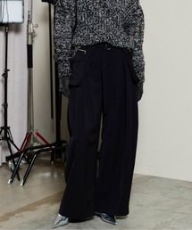 MAISON SPACIAL ブラックパンツ MAISON SPACIAL ブラックパンツ MAISON SPECIAL」 カーゴパンツ