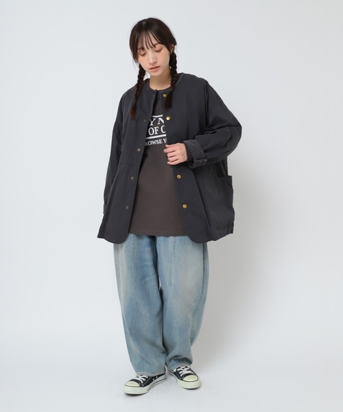 URCH RNA(アーチ アールエヌエー)の「M2553 ”コーヒーどうですか”プリントビッグプルオーバー(Tシャツ/カットソー・レディース・シルバー系その他/チョコ/チャコール・FREE)」の10枚目の写真