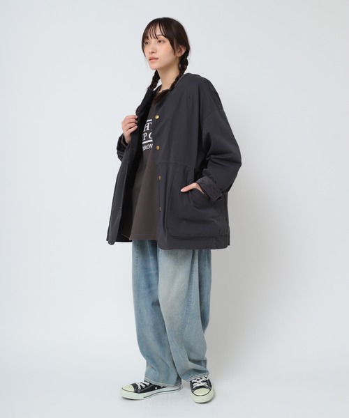 URCH RNA(アーチ アールエヌエー)の「M2553 ”コーヒーどうですか”プリントビッグプルオーバー(Tシャツ/カットソー・レディース・シルバー系その他/チョコ/チャコール・FREE)」の11枚目の写真