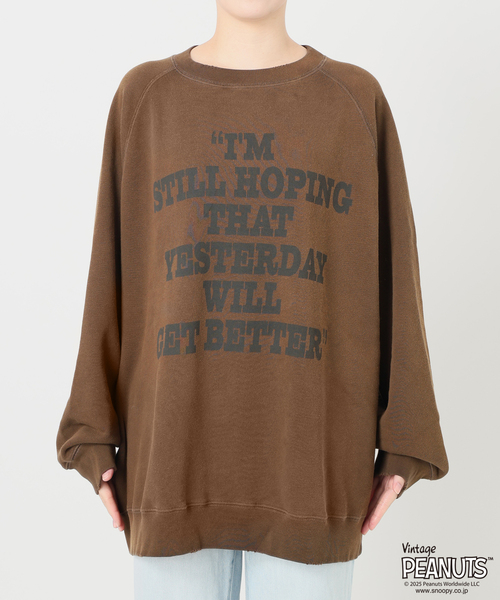 MEAN MACHINE AGE別注PEANUTS VTG CREW スウェット CHARLIE