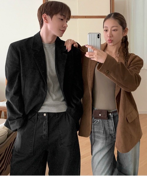 NOWLE(ノウル)の「【NOWLE】ルーズシルエット スエード テーラード ジャケット(テーラードジャケット・メンズ・ブラウン/ブラック・LARGE/X-LARGE/MEDIUM)」の20枚目の写真