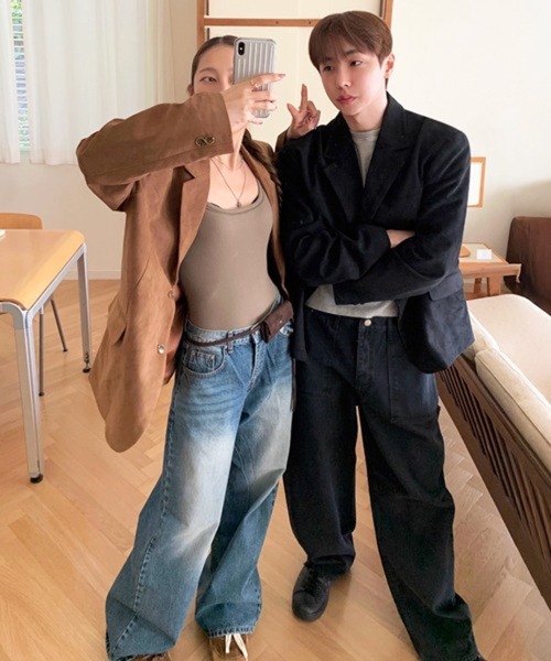 NOWLE(ノウル)の「【NOWLE】ルーズシルエット スエード テーラード ジャケット(テーラードジャケット・メンズ・ブラウン/ブラック・LARGE/X-LARGE/MEDIUM)」の21枚目の写真