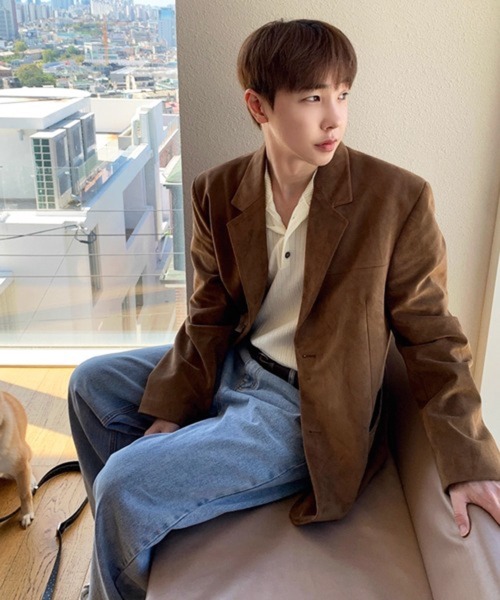 NOWLE(ノウル)の「【NOWLE】ルーズシルエット スエード テーラード ジャケット(テーラードジャケット・メンズ・ブラウン/ブラック・LARGE/X-LARGE/MEDIUM)」の9枚目の写真