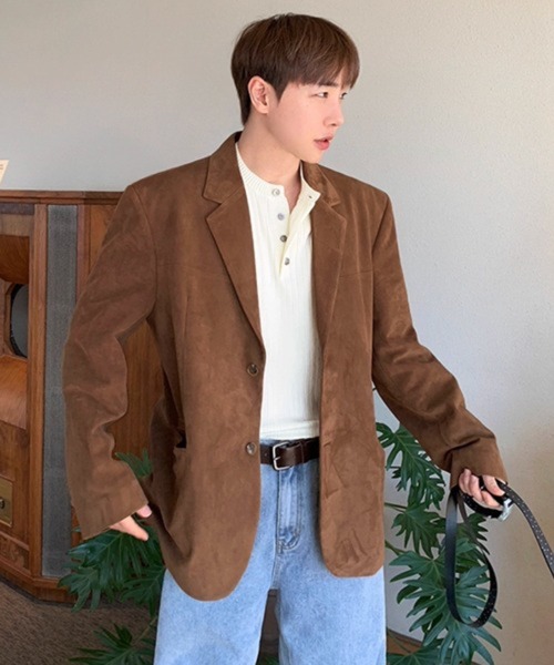 NOWLE(ノウル)の「【NOWLE】ルーズシルエット スエード テーラード ジャケット(テーラードジャケット・メンズ・ブラウン/ブラック・LARGE/X-LARGE/MEDIUM)」の12枚目の写真