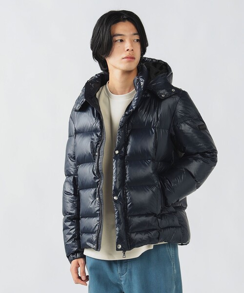 BEAMS HEART(ビームスハート)の「シャイニー フード ダウン ジャケット(ダウンジャケット/コート・メンズ・ブラック/ネイビー・S/M/L/XL)」の10枚目の写真