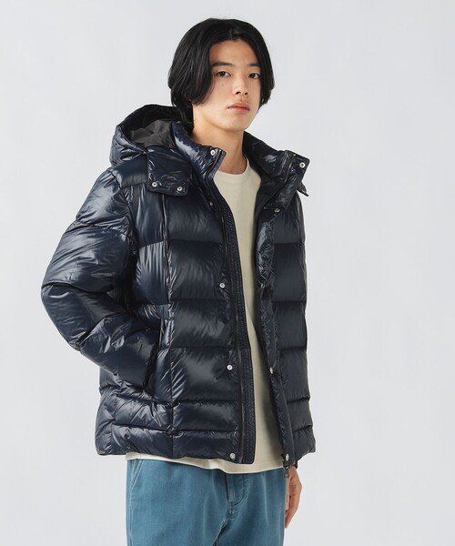 BEAMS HEART(ビームスハート)の「シャイニー フード ダウン ジャケット(ダウンジャケット/コート・メンズ・ブラック/ネイビー・S/M/L/XL)」の11枚目の写真