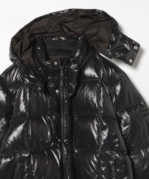 BEAMS HEART（ビームスハート）の「【650フィルパワー＆ホワイトダックダウン】シャイニー フード ダウン ジャケット/Shiny Hooded Down Jacket（フード着脱可能・レギュラーフィット）（ダウンジャケット/コート・メンズ・ブラック/ネイビー・S/M/L/XL）」の17枚目の写真