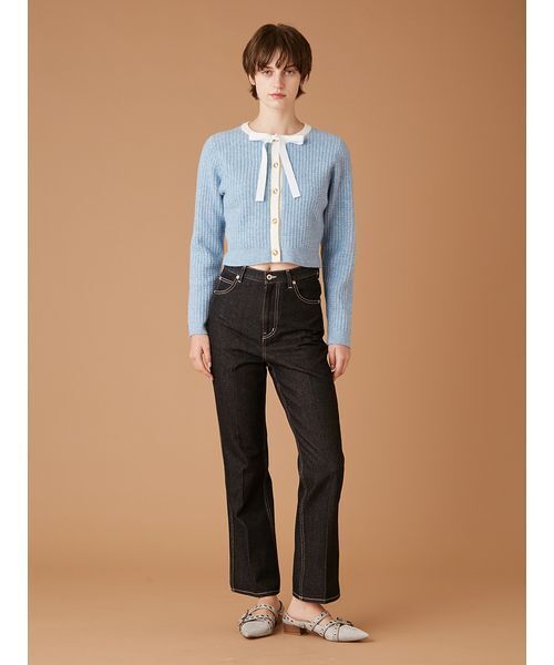 FURFUR（ファーファー）の「リボンステッチセミフレアデニムパンツ（デニムパンツ・レディース・ブラウン/ブラック/サックスブルー・0/1）」の20枚目の写真