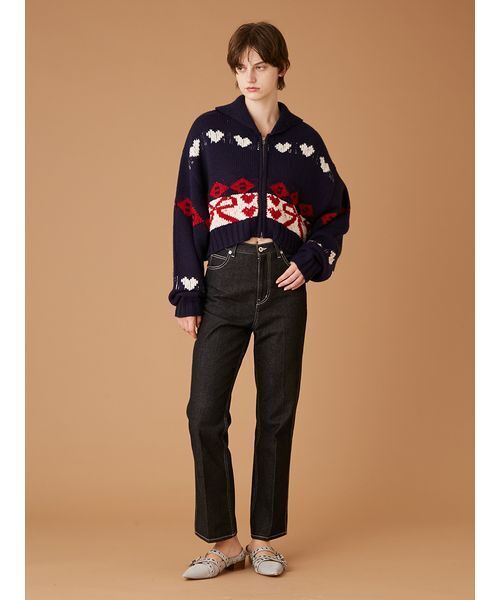 FURFUR（ファーファー）の「リボンステッチセミフレアデニムパンツ（デニムパンツ・レディース・ブラウン/ブラック/サックスブルー・0/1）」の22枚目の写真