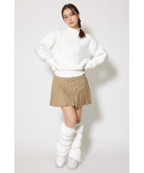 RIENDA GOLF(リエンダゴルフ)の「【RIENDA GOLF】フェイクレザーロゴシャギーニットトップス 秋服 冬服(ニット/セーター・レディース・アイボリー/ピンク/ブルー・SMALL/MEDIUM)」の13枚目の写真