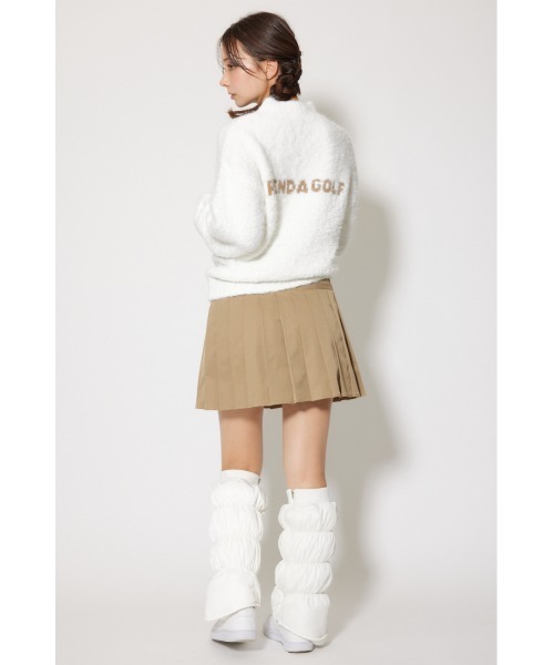 RIENDA GOLF(リエンダゴルフ)の「【RIENDA GOLF】フェイクレザーロゴシャギーニットトップス 秋服 冬服(ニット/セーター・レディース・アイボリー/ピンク/ブルー・SMALL/MEDIUM)」の14枚目の写真