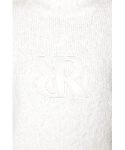 RIENDA GOLF】フェイクレザーロゴシャギーニットトップス 秋服 冬服