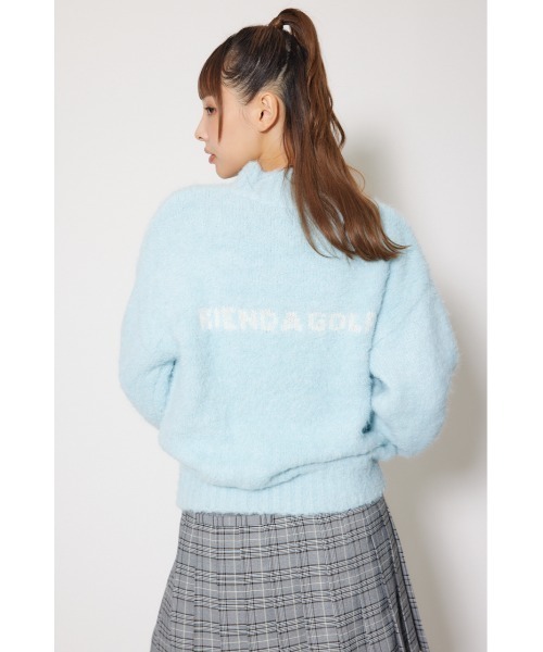 RIENDA GOLF(リエンダゴルフ)の「【RIENDA GOLF】フェイクレザーロゴシャギーニットトップス 秋服 冬服(ニット/セーター・レディース・アイボリー/ピンク/ブルー・SMALL/MEDIUM)」の22枚目の写真
