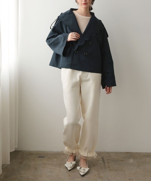 セール】スカラップショートトレンチ（カバーオール）｜DONOBAN