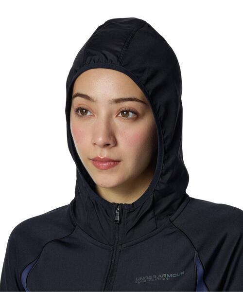 UNDER ARMOUR(アンダーアーマー)の「UAコールドウェザー プロ フルジップ フーディー(トレーニング/レディース)(Tシャツ/カットソー・レディース・ブラック・S/M/XL/L)」の4枚目の写真