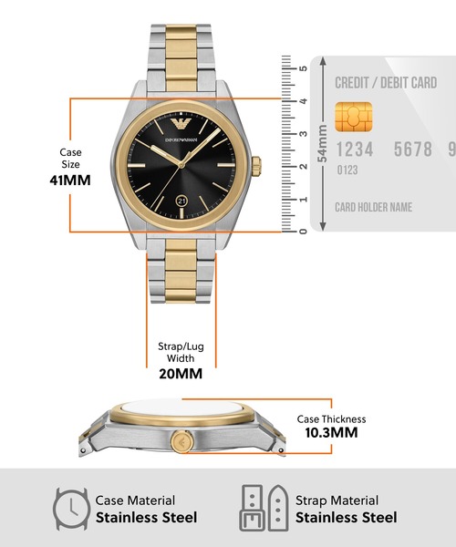 EMPORIO ARMANI(エンポリオアルマーニ)の「エンポリオ・アルマーニ 腕時計 メンズ アナログ ステンレス AR11715(アナログ腕時計・メンズ・マルチ・FREE)」の5枚目の写真