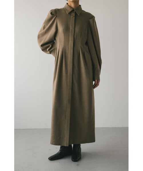 STYLEMIXER(スタイルミキサー)の「ショルダータックワンピース(ワンピース・レディース・ライトブラウン/チャコールグレー・SMALL/MEDIUM)」の1枚目の写真