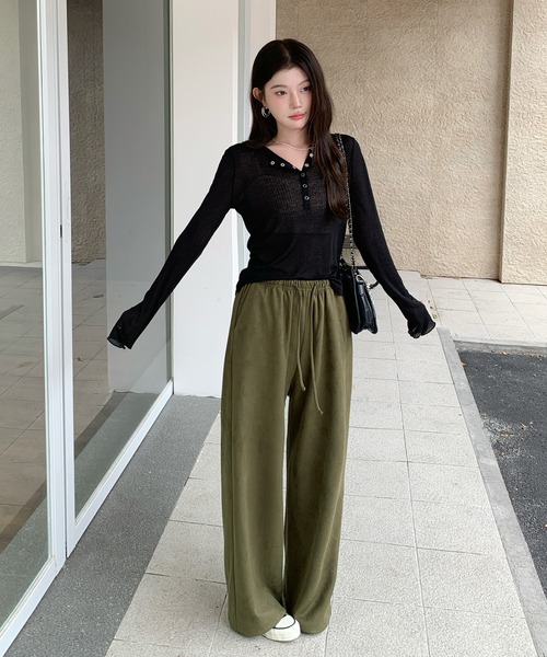 by LEGNA(バイレグナ)の「フェイクスエードワイドパンツ(その他パンツ・レディース・クリーム/カーキ/ブラック/キャメル/ダークブラウン・LARGE/MEDIUM)」の16枚目の写真