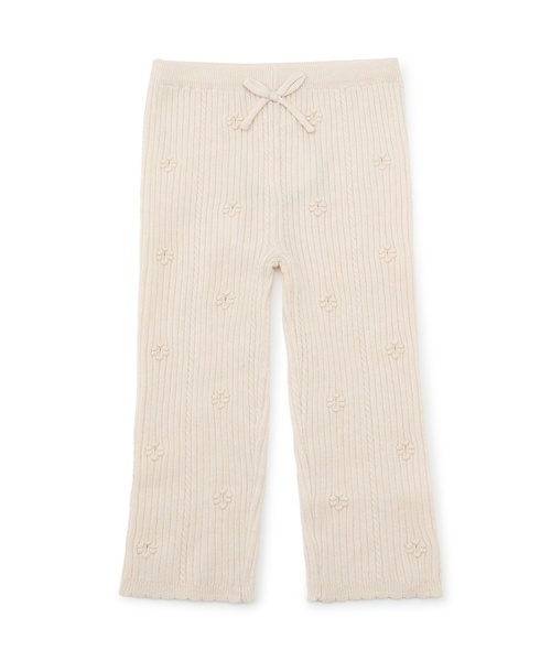 petit main（プティマイン）の「【リンク/フワもちっと】ニットハナレギンス（レギンス/スパッツ・キッズ・ライトピンク/ブラック/ブラウン/オフホワイト/モカ・110cm/120cm/80ｃｍ/90cm/100cm/130cm）」の2枚目の写真