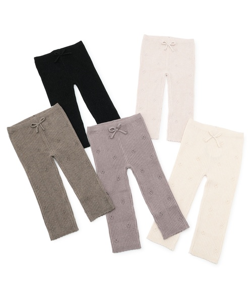 petit main（プティマイン）の「【リンク/フワもちっと】ニットハナレギンス（レギンス/スパッツ・キッズ・ライトピンク/ブラック/ブラウン/オフホワイト/モカ・110cm/120cm/80ｃｍ/90cm/100cm/130cm）」の14枚目の写真