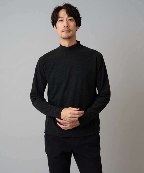 a.v.v(アーヴェヴェ)の「カチオンストレッチモックネックスTシャツ〈ON/OFF SERIES〉(Tシャツ/カットソー・メンズ・チャコールグレー/ブラック・50/48/46/44)」の11枚目の写真