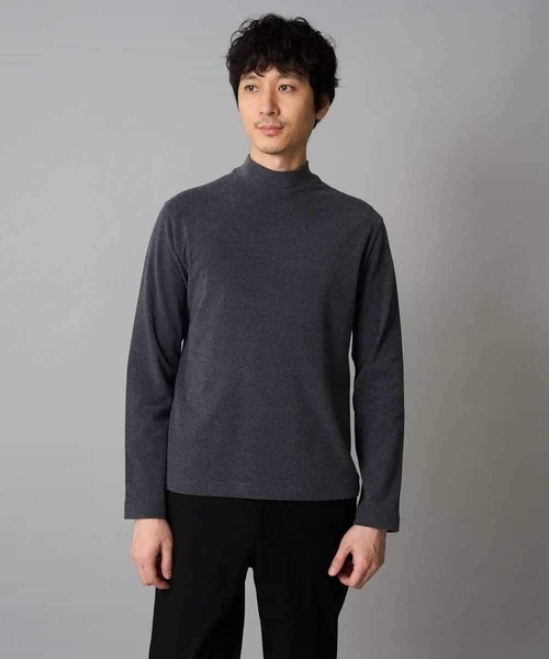 a.v.v(アーヴェヴェ)の「カチオンストレッチモックネックスTシャツ〈ON/OFF SERIES〉(Tシャツ/カットソー・メンズ・チャコールグレー/ブラック・50/48/46/44)」の14枚目の写真