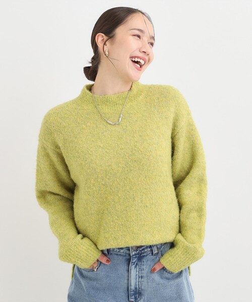 DRESKIP（ドレスキップ）の「【S-LL】ほんのりラメで華やか ふわふわハイネックニット（ニット/セーター・レディース・オフホワイト/スモーキーグリーン系/ライトグレー/ピンク系・01/02/03/04）」の17枚目の写真