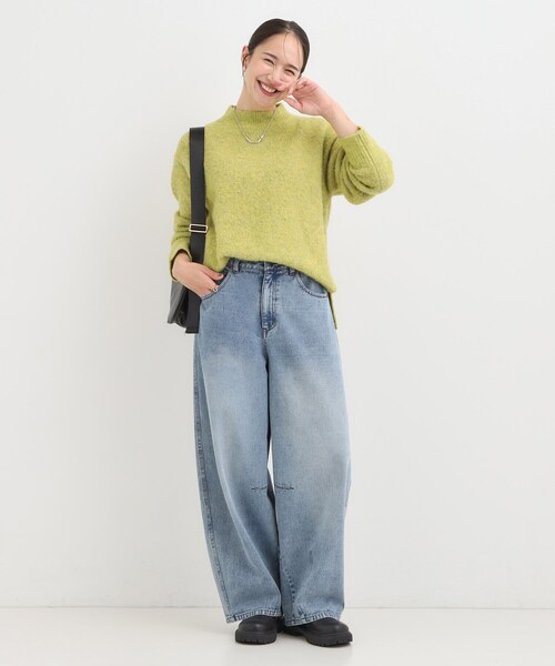 DRESKIP（ドレスキップ）の「【S-LL】ほんのりラメで華やか ふわふわハイネックニット（ニット/セーター・レディース・オフホワイト/スモーキーグリーン系/ライトグレー/ピンク系・01/02/03/04）」の19枚目の写真