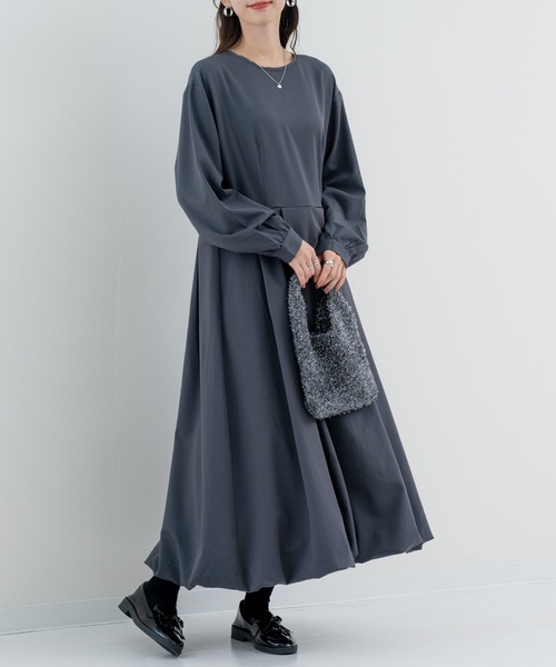 refinedworks（リファインドワークス）の「【refinedworks】 大人フェミニン な バルーンワンピース（ワンピース・レディース・カーキ/チャコールグレー・FREE）」の11枚目の写真