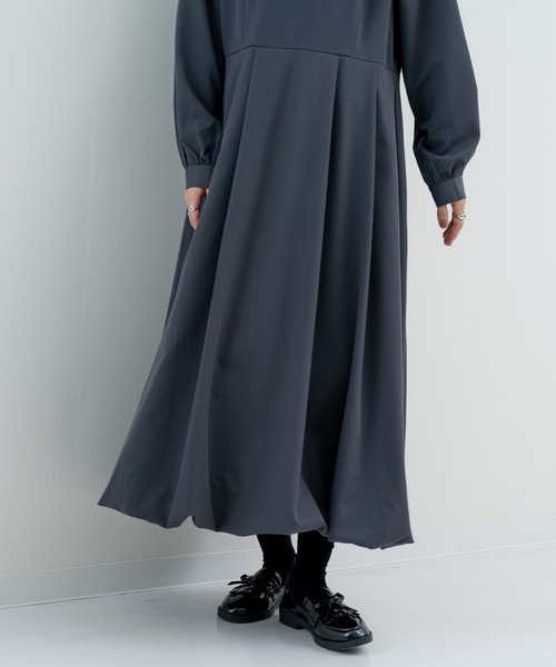 refinedworks（リファインドワークス）の「【refinedworks】 大人フェミニン な バルーンワンピース（ワンピース・レディース・カーキ/チャコールグレー・FREE）」の20枚目の写真