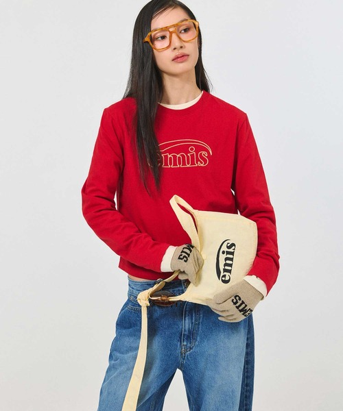 EMIS(イミス)の「NYLON MINI CROSSBODY BAG(メッセンジャーバッグ・レディース・ブラック/アイボリー/レッド・FREE)」の14枚目の写真